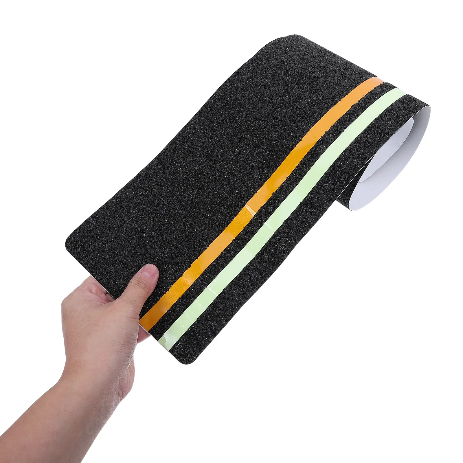 5Pcs Outdoor Stair Tread Adhesive Non-Slip Reflective Glow-in-Dark Tape for Steps Pool Driveway Safety Strips Stair Grip Tape
