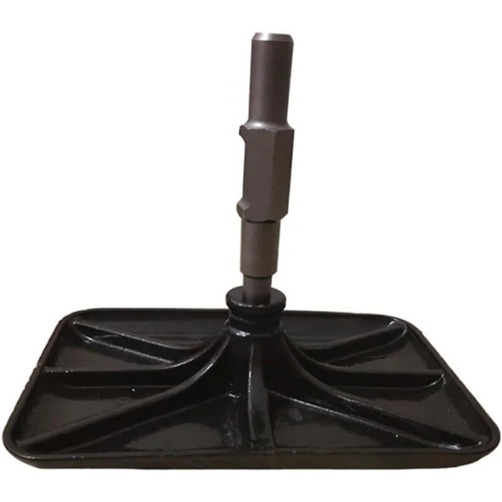 

Compactor Plate Manganese Steel Tamper Rammer Plate Snoring Tablet with Handle for 65, 95, and 125 Electric & Petrol