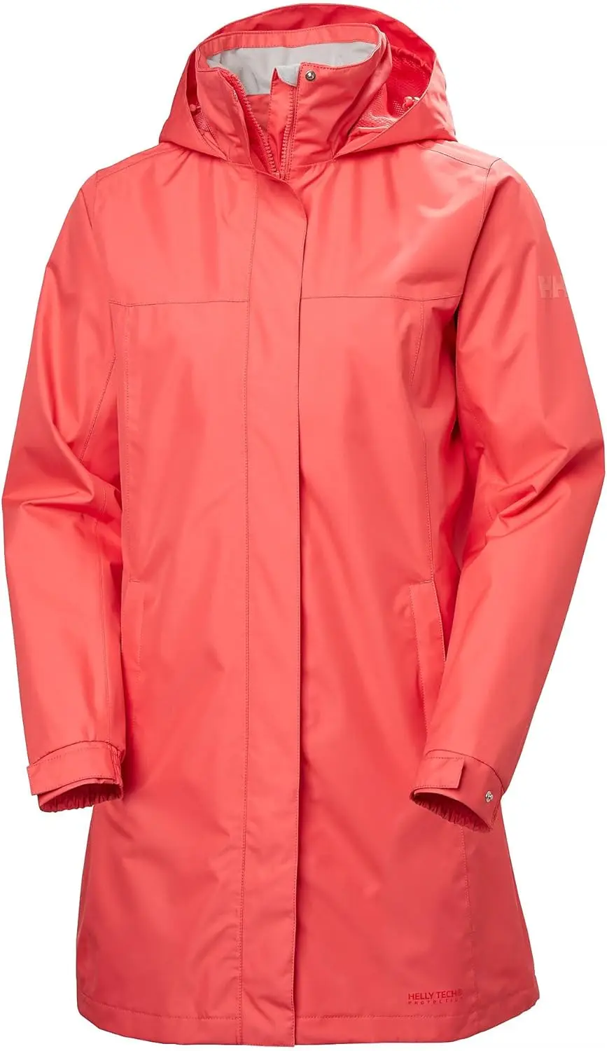 

Женская водонепроницаемая дышащая длинная куртка-дождевик с капюшоном для активного отдыха на природе