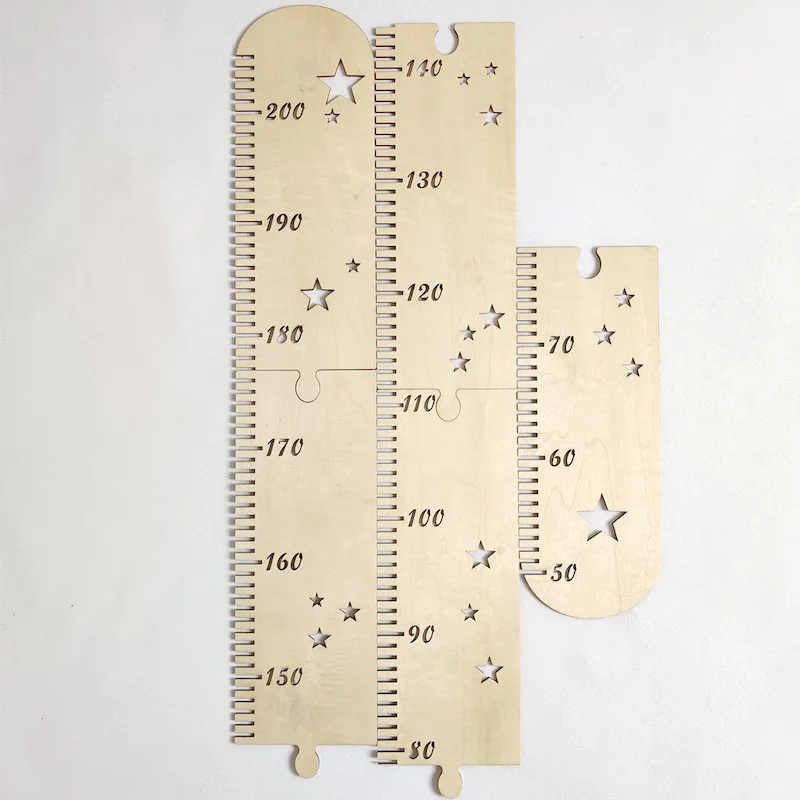 INS Nordic Wooden Kids Height Growth Chart Ruler Baby Height Meter Measurement Wall Stickers Gauge Children Room Wall Decoration