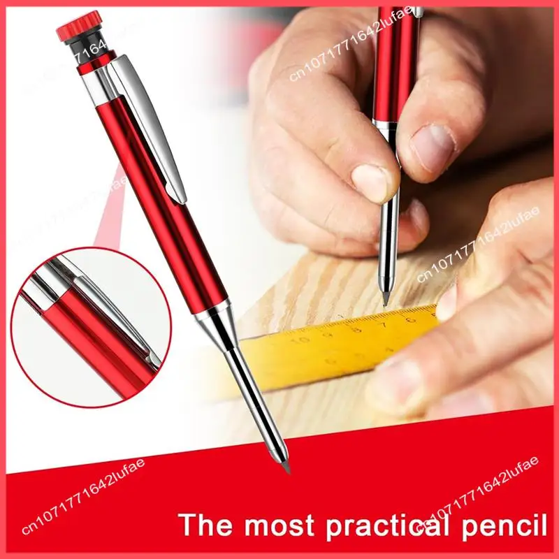 

B52C 3 Carpenter Pencils, 33 Colorful Combination Pen Cores, Aluminum Rod Metal Deep Hole Mechanical Pencil Marker,Carpenter