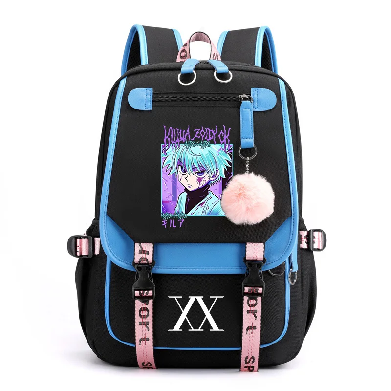 

Горячий аниме-рюкзак Harajuku для подростков, повседневный уличный крутой USB-рюкзак, высококачественные рюкзаки большой вместимости