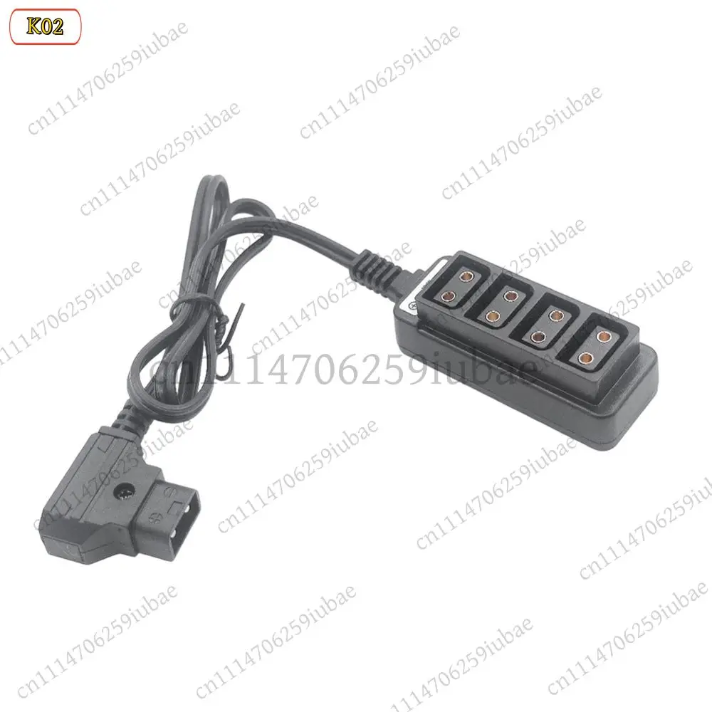 DTC6 D-TAP Splitter Cable, 1 Male to 4 Female Hub Power Cord, Adapter for V Lock Camera Battery