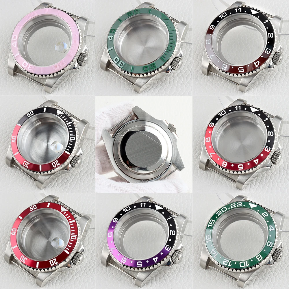 

40MM Watch Case NH35 Men's Watch Accessories For Seiko Submariner/GMT NH35 NH36 Movement Solid 316L Stainless Steel Sapphire