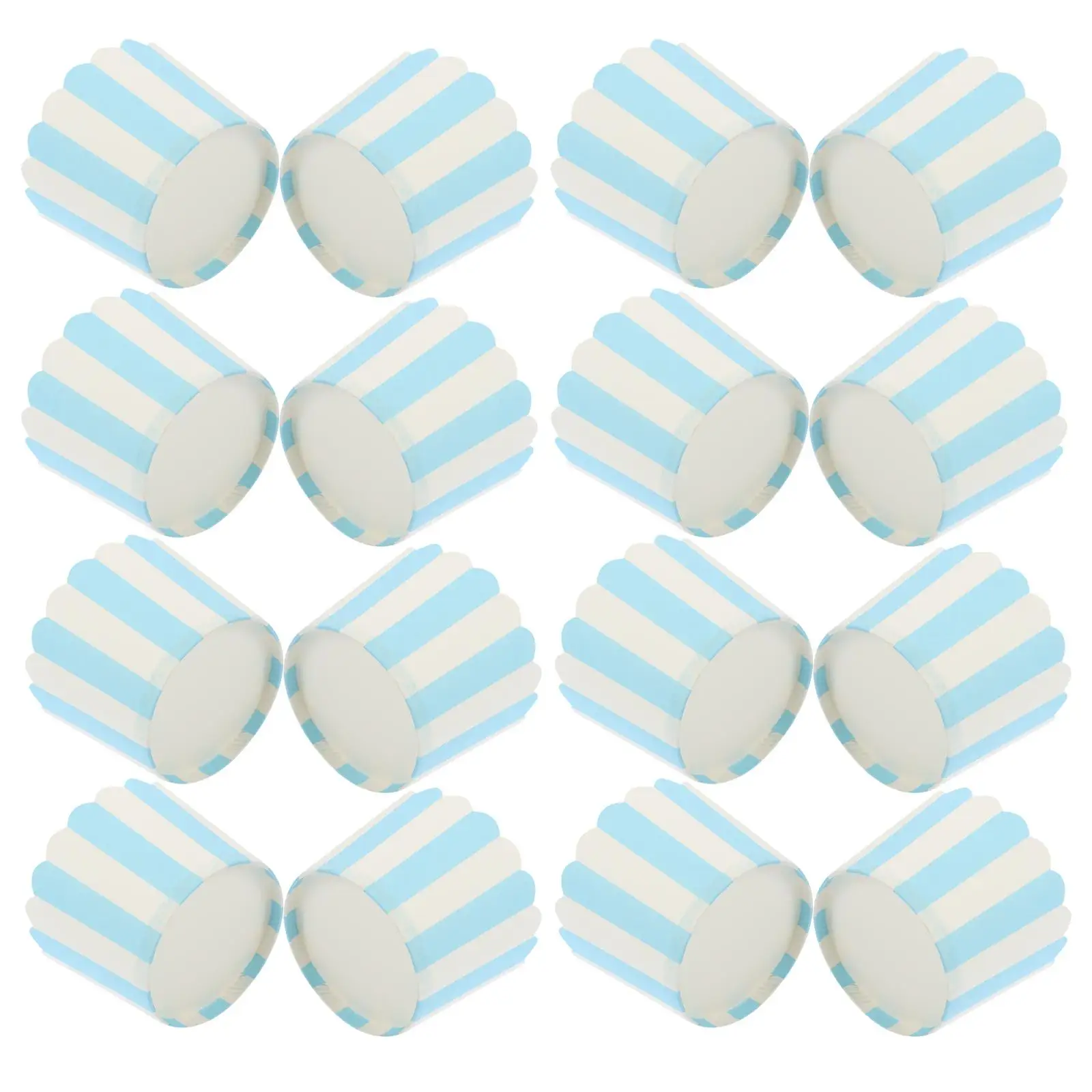 

50 PCS Muffin Cups Mini Cake Small Heat Resistant Cupcake Stripe Wrapper Liners