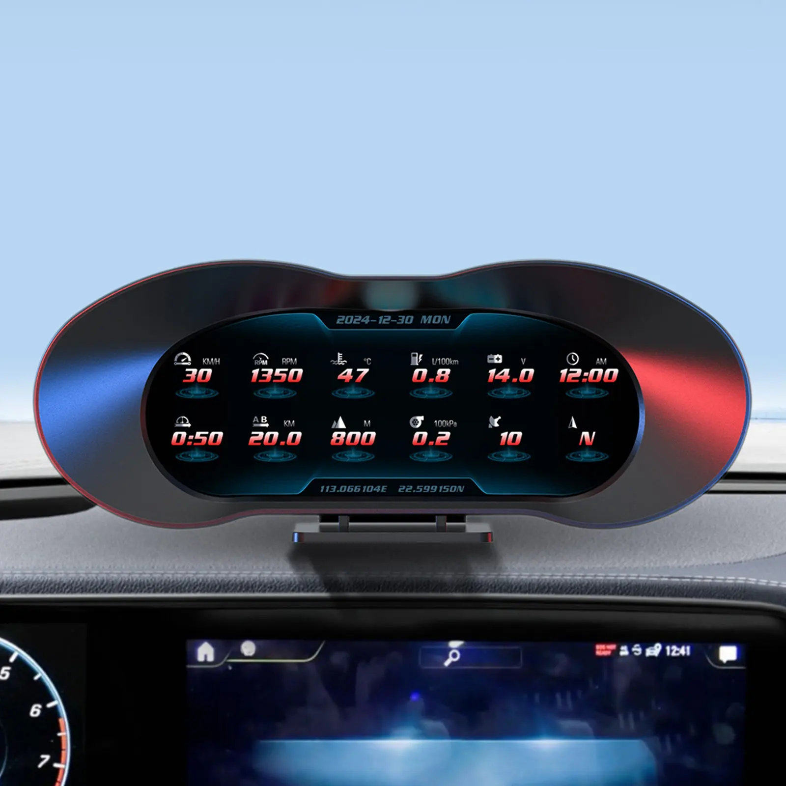 

Black Hud Display Car Windshield Smart Vehicle Gauge USB Plug GPS Speedometer Head Up Display Car Digital Gauge