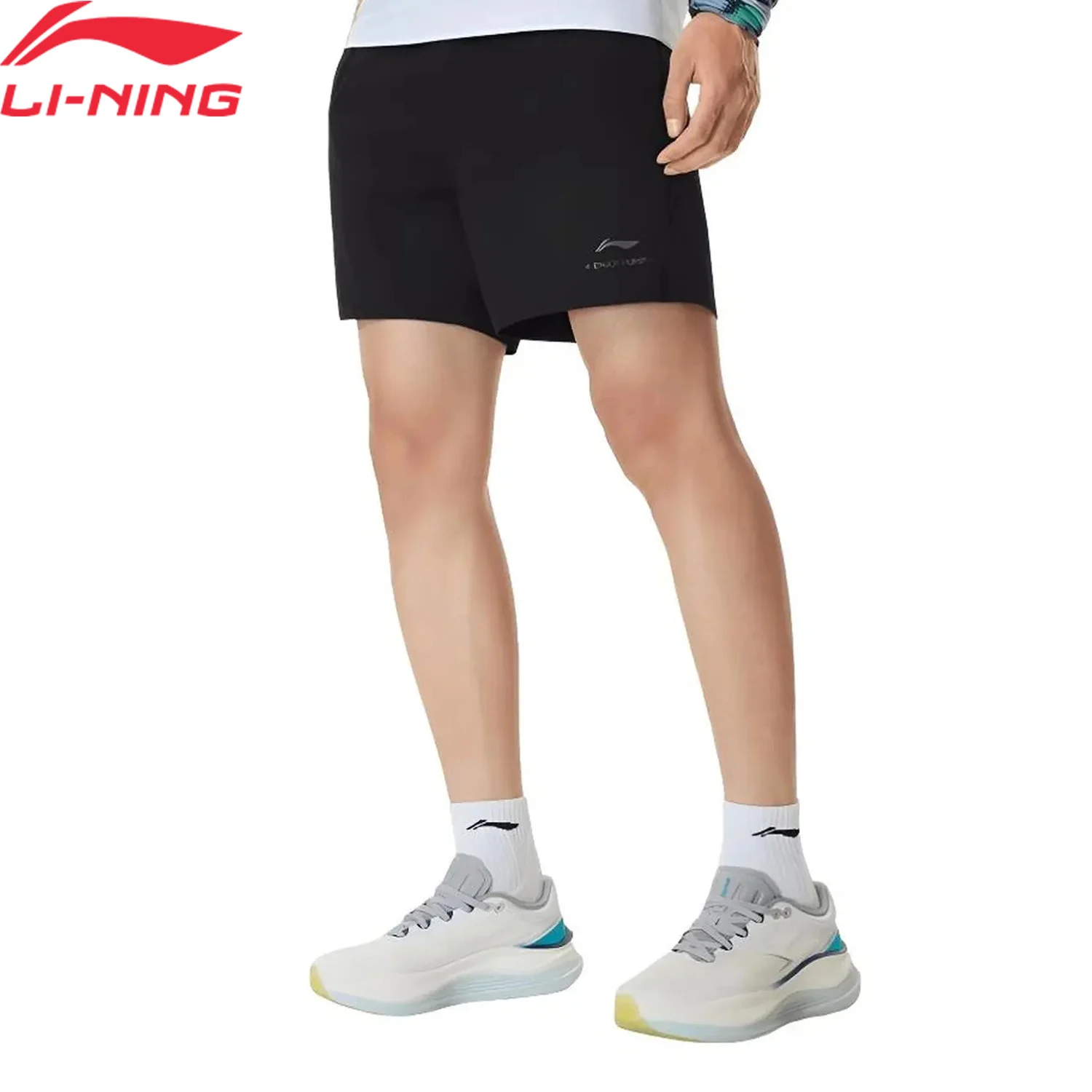 Li-Ning Men's Training Sport Shorts LN COOL 88%Polyamide 12%Elastane Regular Fit Comfortable LiNing Fitness Bottom AKSW135