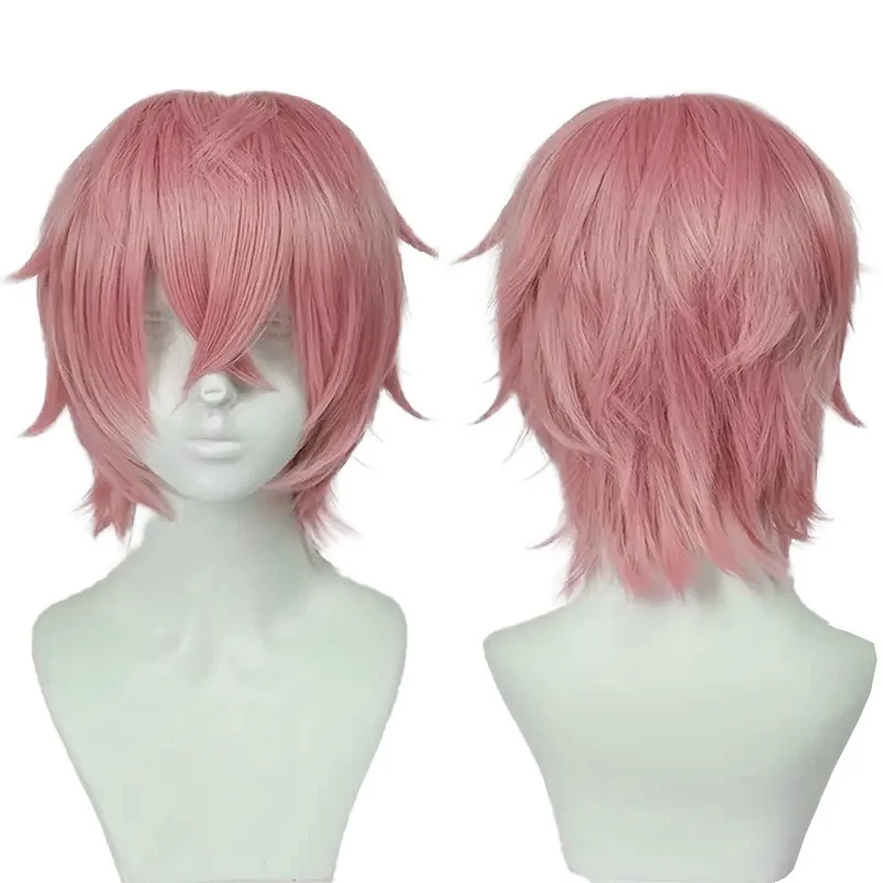 Cosplay anime personagem peruca masculina desempenho de palco seda de alta temperatura uso diário para festas de férias cabelo simulado