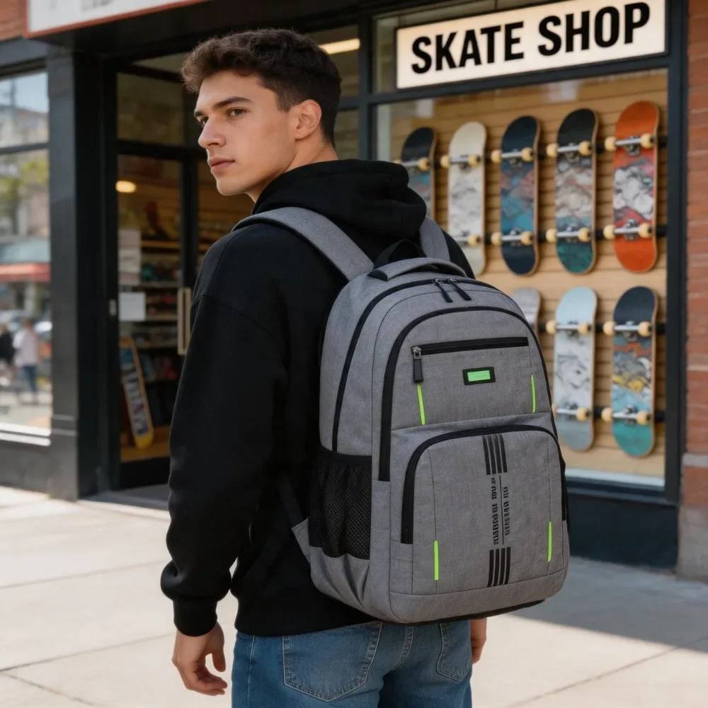 Multi-functional Lightweight Laptop Backpack, Large Main Compartment Fits 15.6 Inch Computer, Front Quick-Access Pocket for Phone & Keys, Keep Your Travel Efficiently Organized