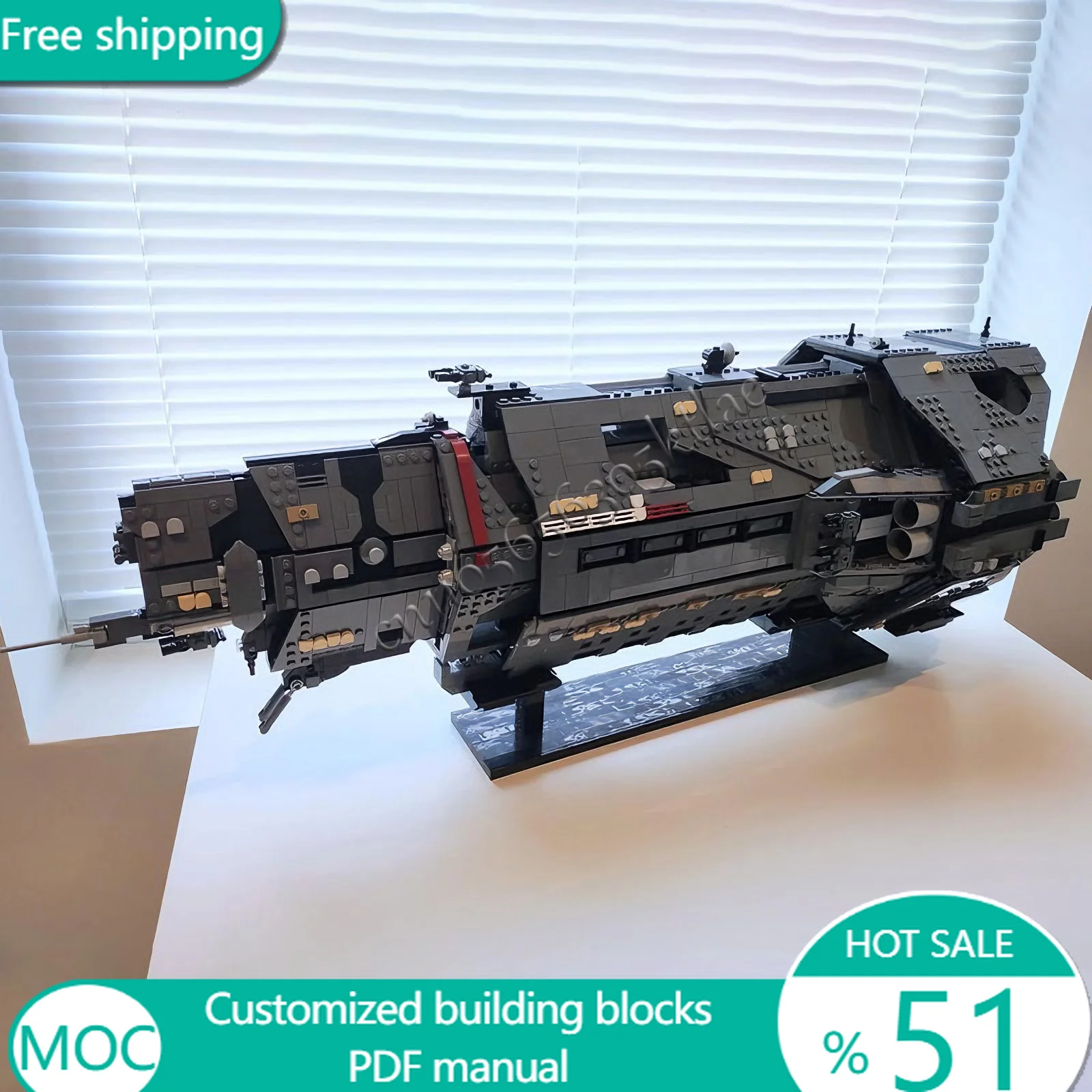 Nouveau 5432 pièces jeu de film spatial série Halo UNSC pilier automne C-709 modèle de navire de guerre bricolage idées créatives enfant jouet assemblage Puzzle cadeau