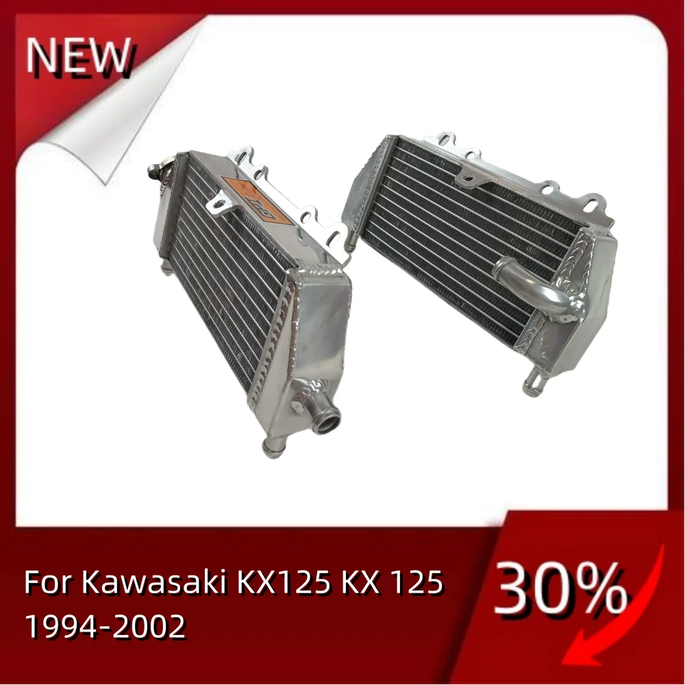 

L+R all Aluminum Radiator For Kawasaki KX125 KX 125 94-2002 Cooler Cooling Coolant 1994 1995 1996 1997 1998 1999 2000 2001 2002