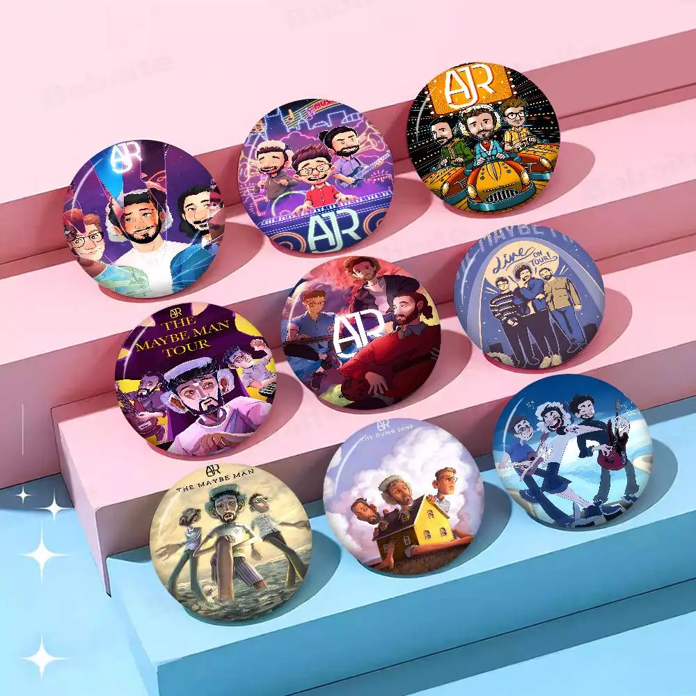 A-AJR Classic Vintage Anime Button Pin Handmade Brooch for Clothes Cartoon Badge Backpack Decoration