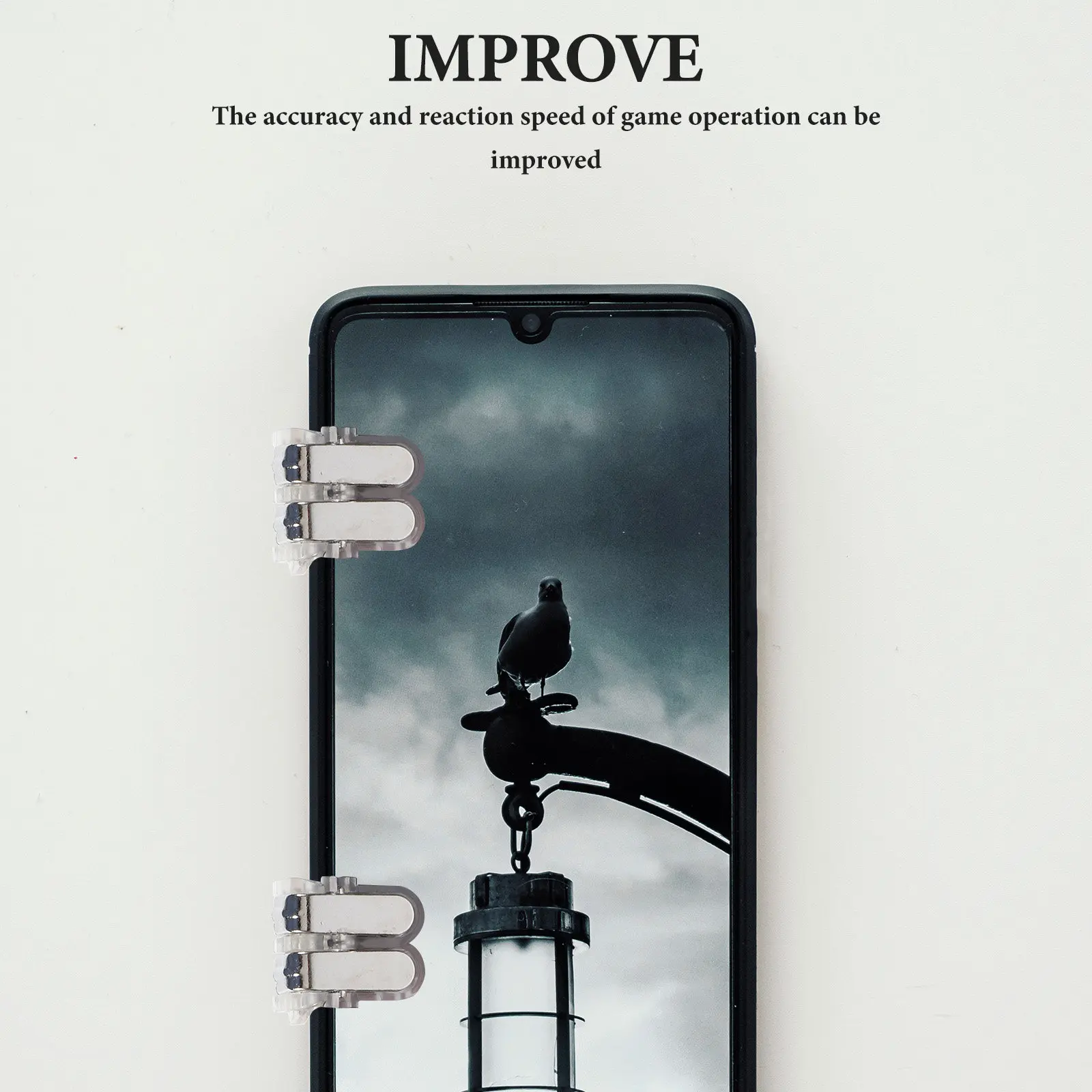 1 Pair Shooting Controller Lightweight Mobile Game Trigger Portable Phone Trigger Controller Gaming Handle Compatible Phone