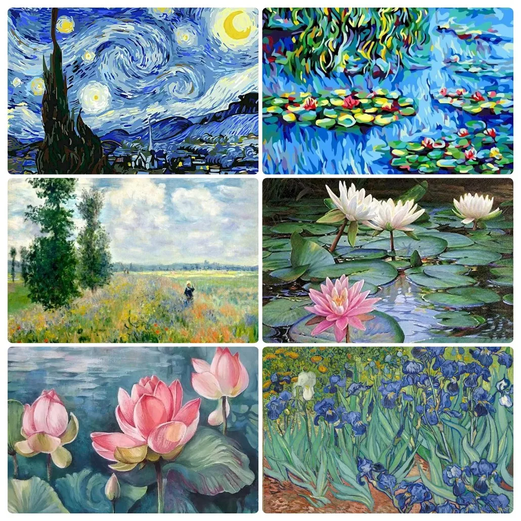 

Jigsaw Puzzles Van Gogh Sky Scenery DIY Challenging Family Activity Games for Gameroom Bedroom Livingroom Educational Gift