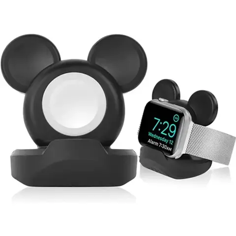 Silicone Charger Stand for Apple Watch Serie 9  8 7 6 5 4 3 2 10 SE Ultra Applewatch Iwatch Station Dock Charging Desktop Holder
