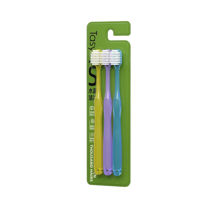 Set di spazzolini da denti puliti da 24 pezzi - Setole morbide da 0,18 mm, Testa larga 48 fori, Anti-sensibilità per coppie e familiari