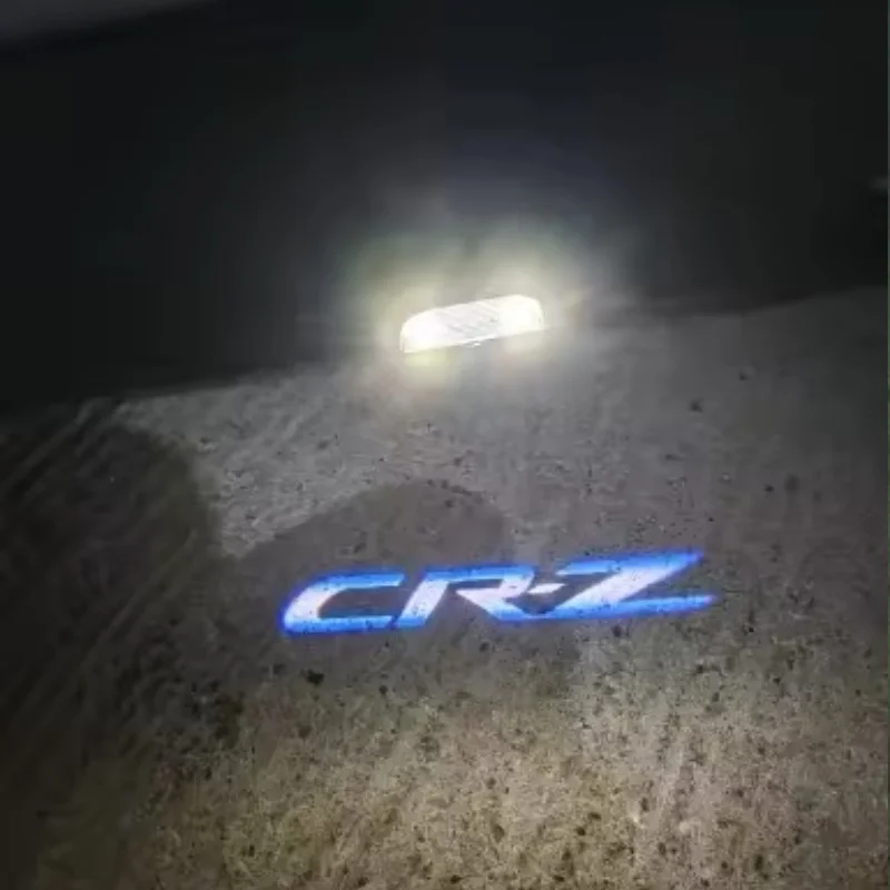 2Pcs LED Light Car Door Projector Emblem Ghost Shadow Lamp Accessories For Honda CR-Z 2010 2011 2012-2019 2020 2021