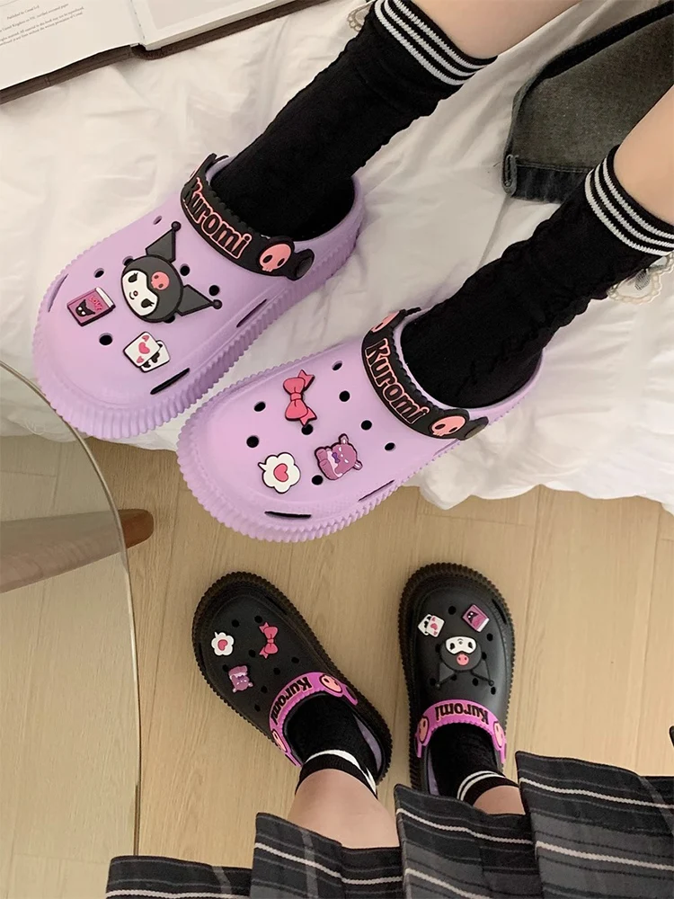 Sanrio cute Kulomi indoor and outdoor personality sweet cool girl summer fashion lightweight beach volleyball shoes eva non-slip