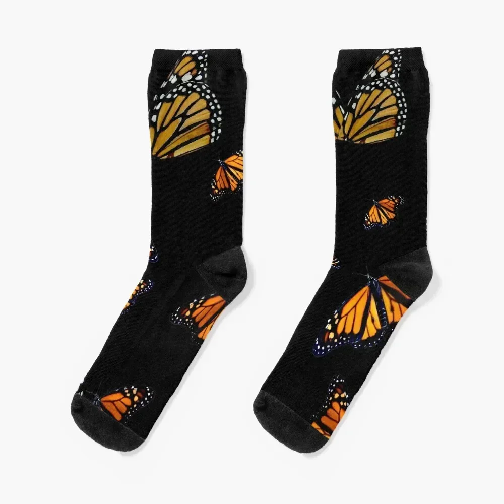 Monarch butterfly wing pattern Socks designer halloween new in's Socks For Girls Men's