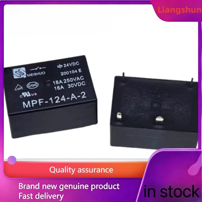 New 5pcs/lot  MPF-124-A-2 24VDC 16A 4pins HF7520