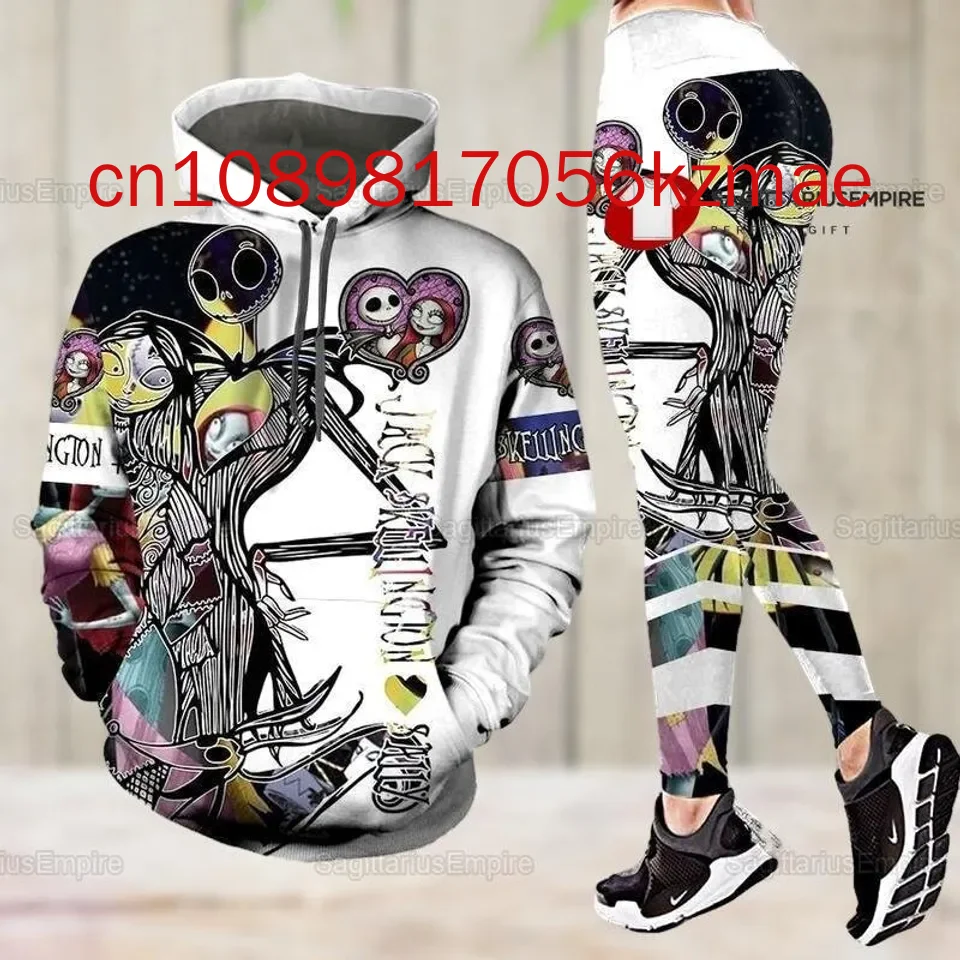 New Disney Sally Hoodie And Leggings Women\'s Custom Nightmare Before Christmas Hoodie Yoga Pants Sweatpants Fashion Sets
