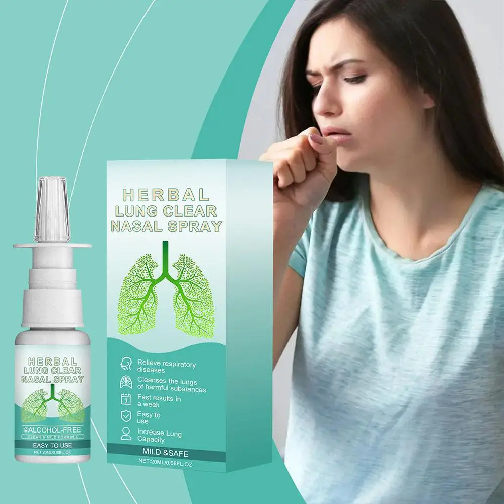 20ml Lung Cleanser Nasal Nasal Spray Bottle Lung Herbal Cleansing Spray For Avoid Nose Discomfort Sinus Rince Health Care K4T2