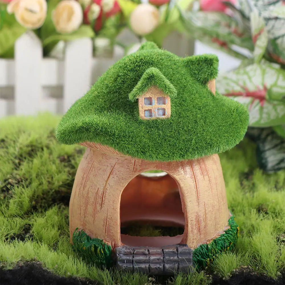 

Decorative Aquarium Mushroom House Realistic Simulation Fish Mushroom Shelter Resin Shrimp Hideout Fairy Garden