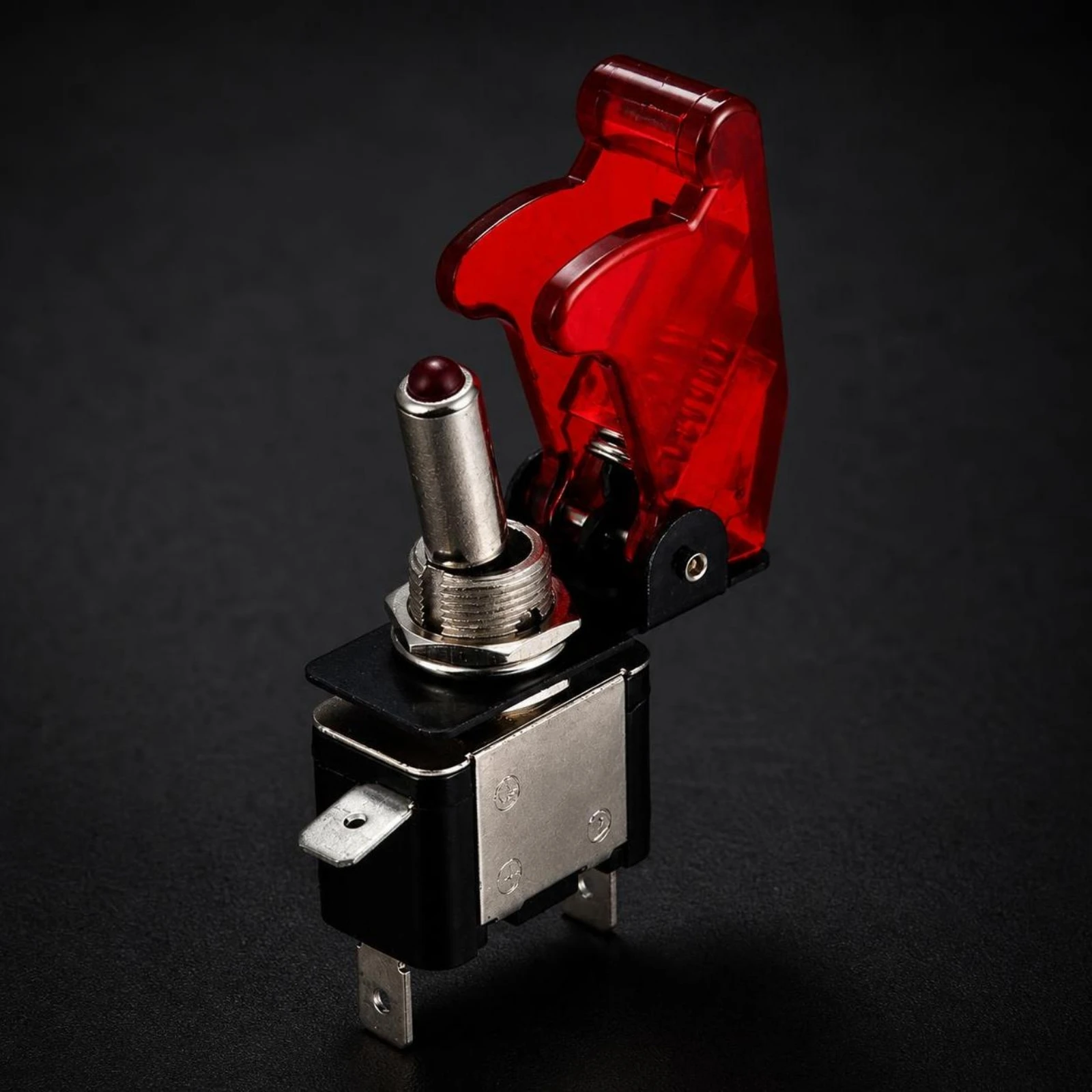 Toggle Switch with Safety Cover on off Toggle Switch with Cover Waterproof Illuminated for Car Enthusiasts, Dashboard