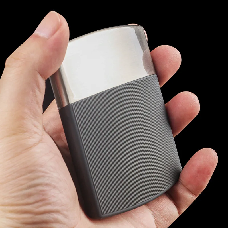 Men's Black Stainless Steel Business Cigarette Case Thin 10-Cigarette Box Holder for Stylish Smoking Accessories image 2