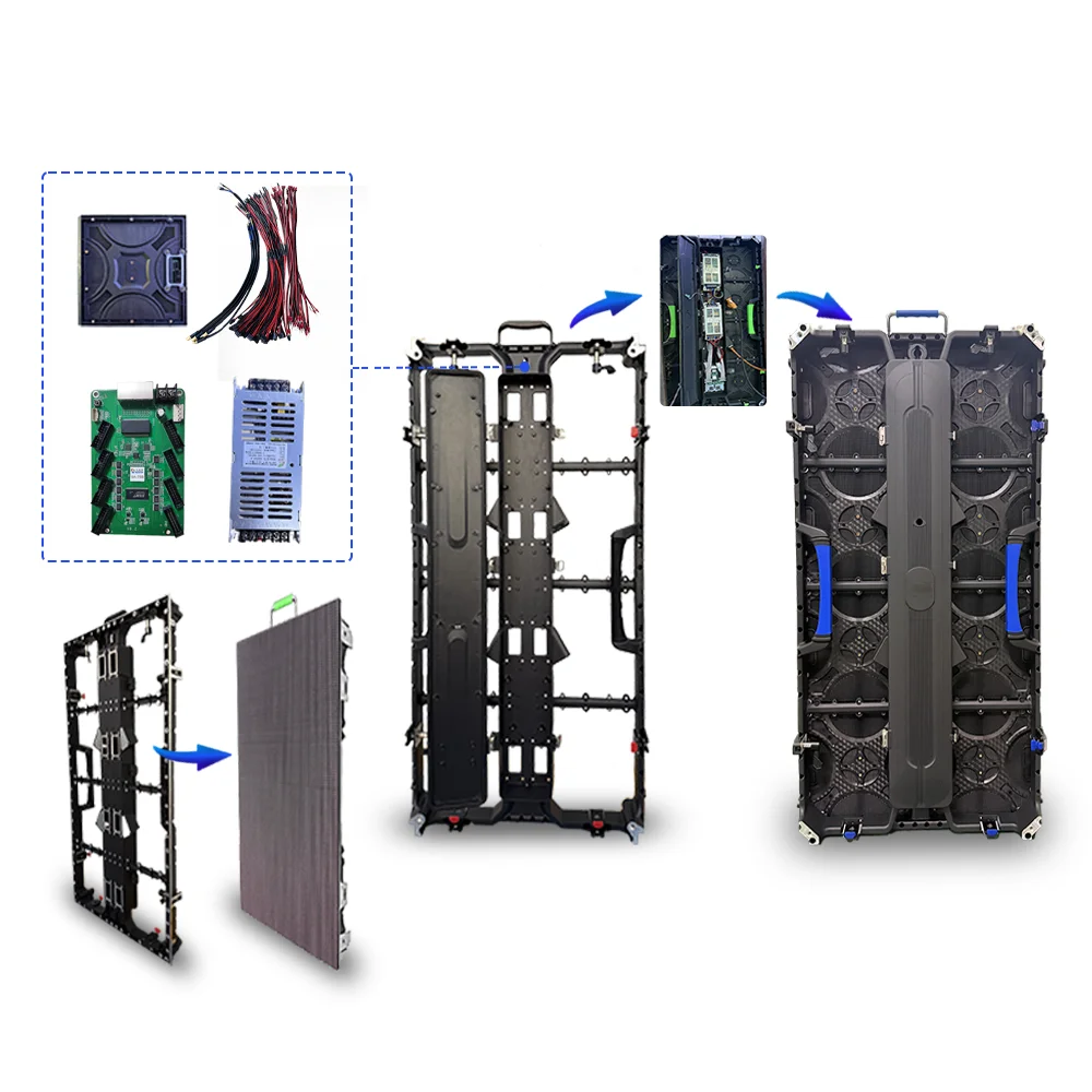 500 x 1000 mm großer Bühnenhintergrund für den Außenbereich, P4.81, LED-Bildschirm, Vermietung für Musikfestivals, LED-Display, digitales Poster