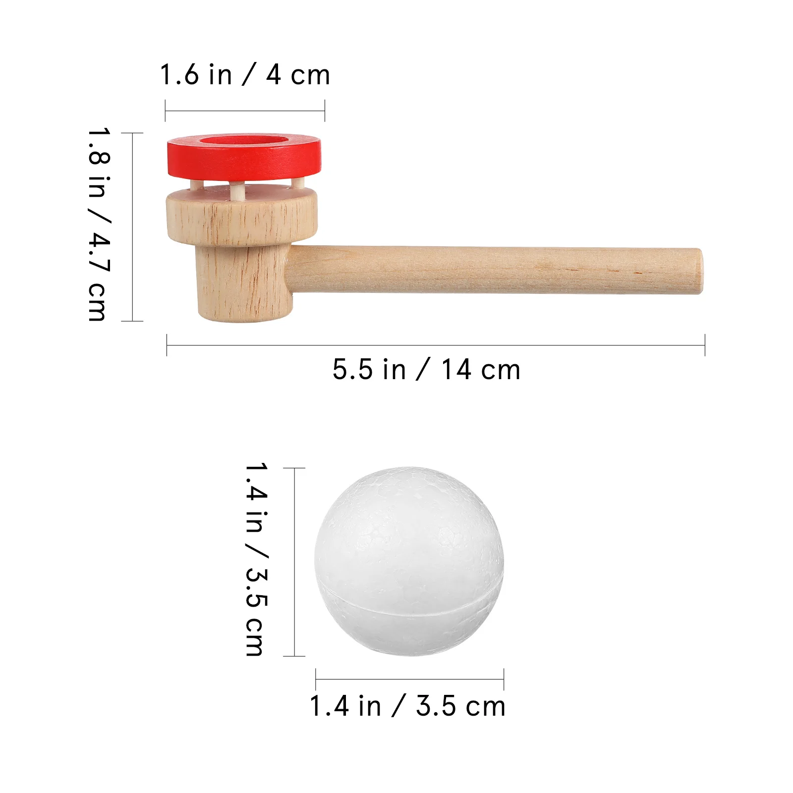 3pcs Wooden Ball Game Suspension Blowing Balls Educational For Kids Balance Party Fun Cognitive Playthings