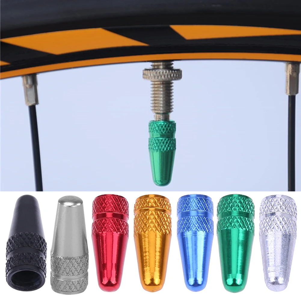 5pcs Bicycle Presta High Aluminium Pressure Valve Caps Dust Covers for Presta Valves Rainbow Color Bike Tyre Hat MTB