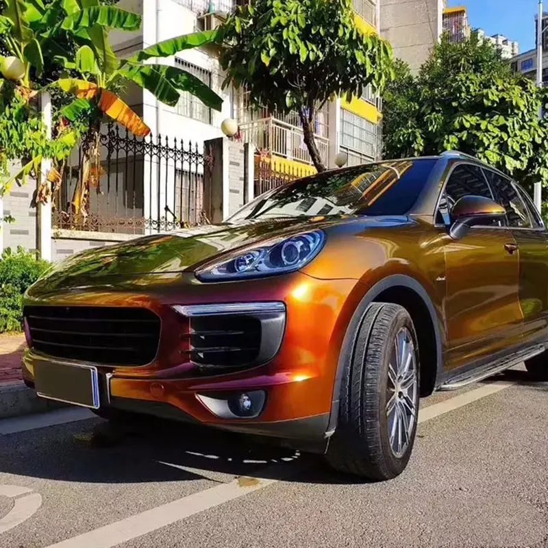 Хамелеон, меняющий цвет, ПВХ, золото-красный, глянцевый хамелеон, матовый хамелеон, изменяющий цвет кузова автомобиля, виниловая упаковка