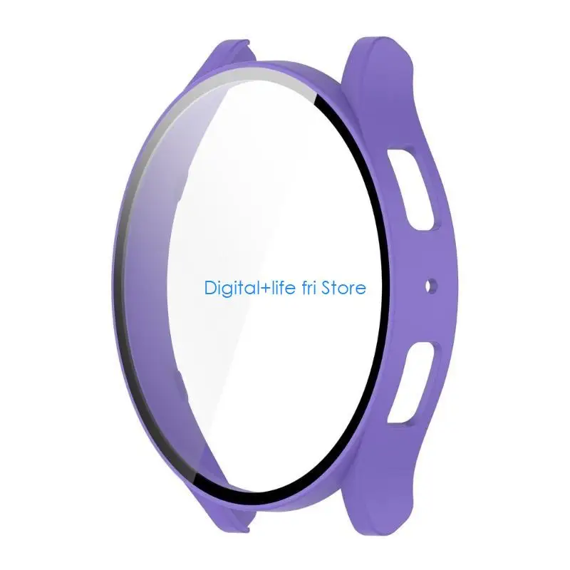 E06D Tempered Film Case Protector for GalaxyWatch 6 Shockproof Bumper Cover Housing