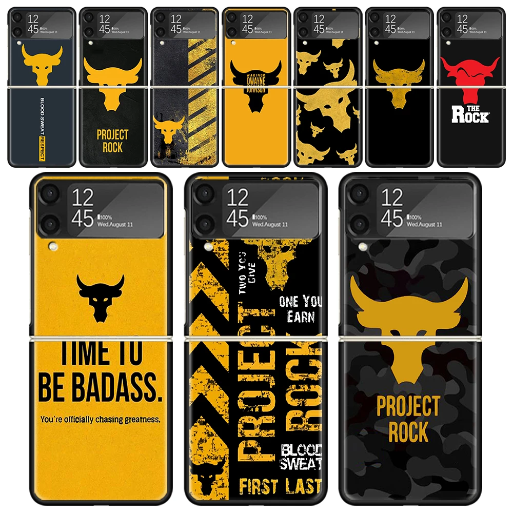 The Rock Dwayne Johnson ua Cases For Samsung Galaxy Z Flip 4 5 6 3 Z Flip6 Flip4 Flip5 Flip3 ZFlip6 ZFlip5 5G Hard Shockproof Fu