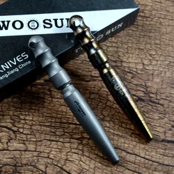 TWOSUN pióro taktyczne Stonewash anoda kolorowe TC4 stop tytanu Outdoor EDC pióro obronne PEN34