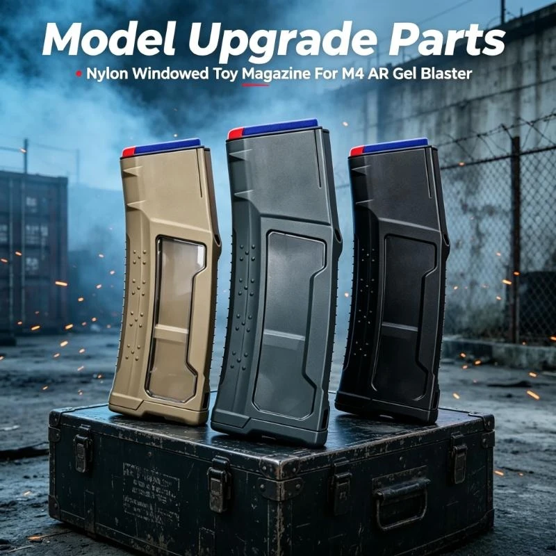 Nylon Transparent Window Toy Magazine Feed Clip Visible Window For M4 AR Gel Blaster Model Upgrade Parts Black OD Green
