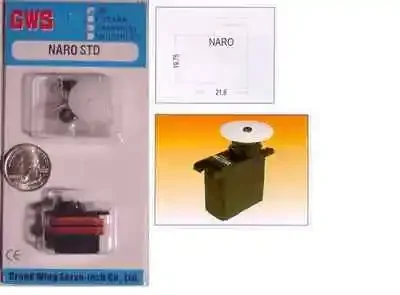

Original Packaging GWS Naro Std Sub Micro Servo 8.8 Grams 0.09 Sec./60 14 Oz.in.Indoor Fly F3P