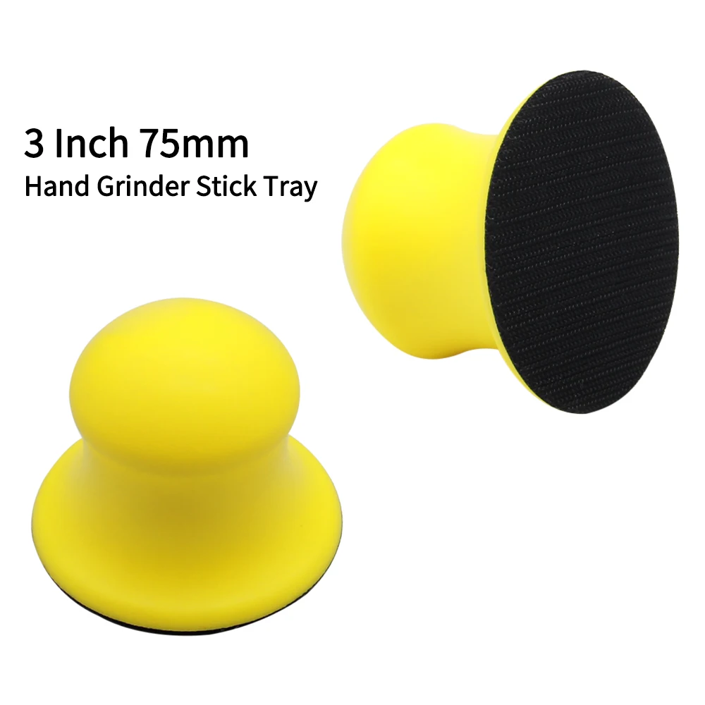 3 Inch Sanding Disc Holder Sandpaper Backing Polishing Pad Hand Grinding Blocks for Woodworking Manual Polishing Tools