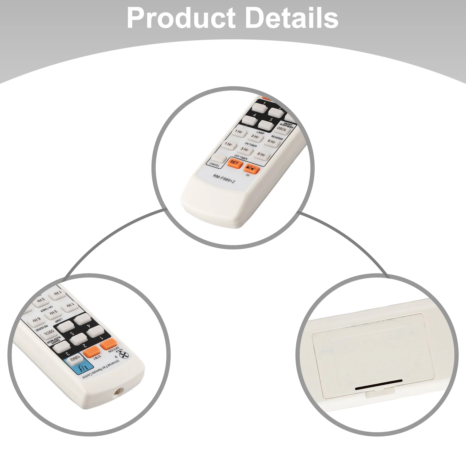 For Damaged Remote Controls Remote Control FAN-989V Electric Fan Remote Home Use Office Use Basic Remote Control Functions
