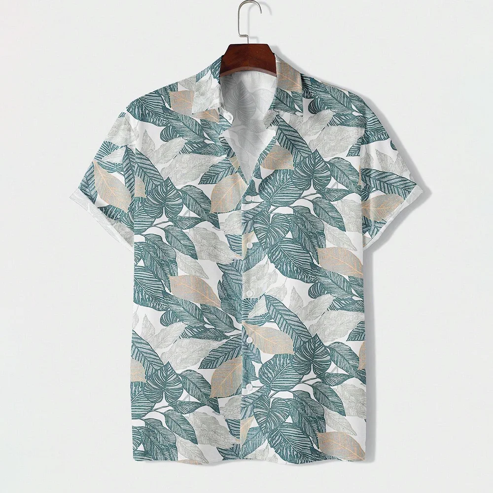 2024 Coconut Tree Shirts For Men 3d Printed Hawaiian Beach Shirt S-5XL Summer Short Sleeve Top Casual Comfortable Men's Blouse