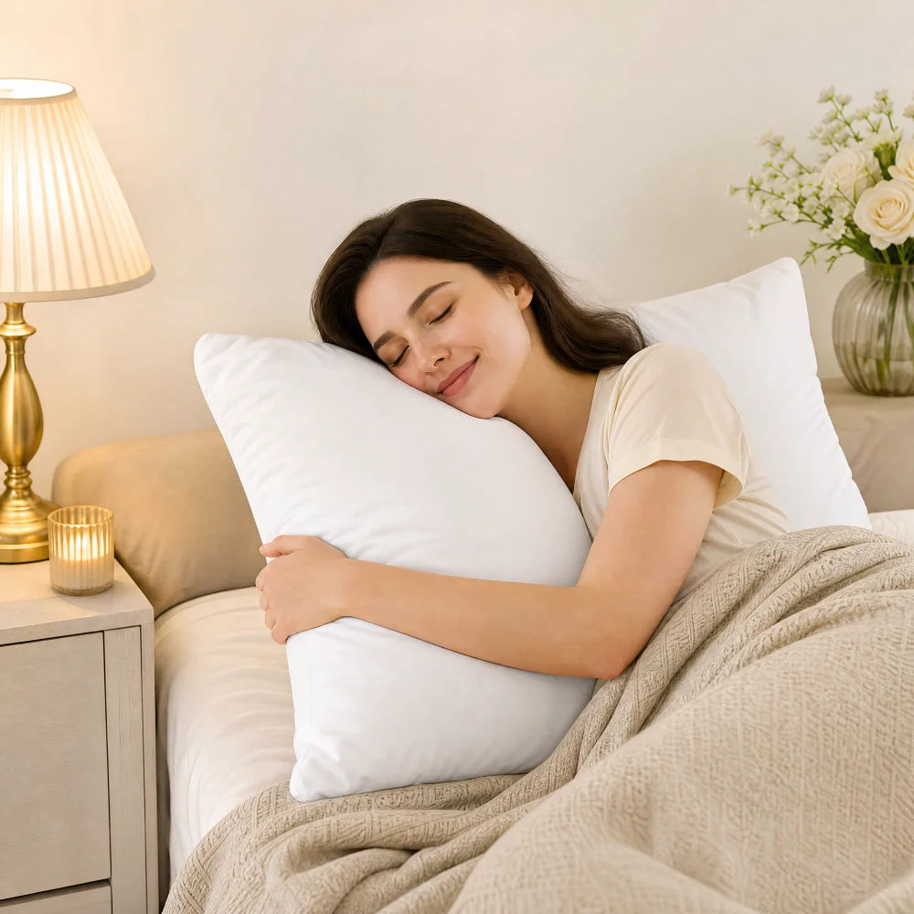 2pcs White High Resilience Square Pillow Insert Cushion Core, Sofa Car Seat Home Decor Pillow Filler Soft and Supportive Machine Washable Perfect for Back Stomach or Side Sleepers