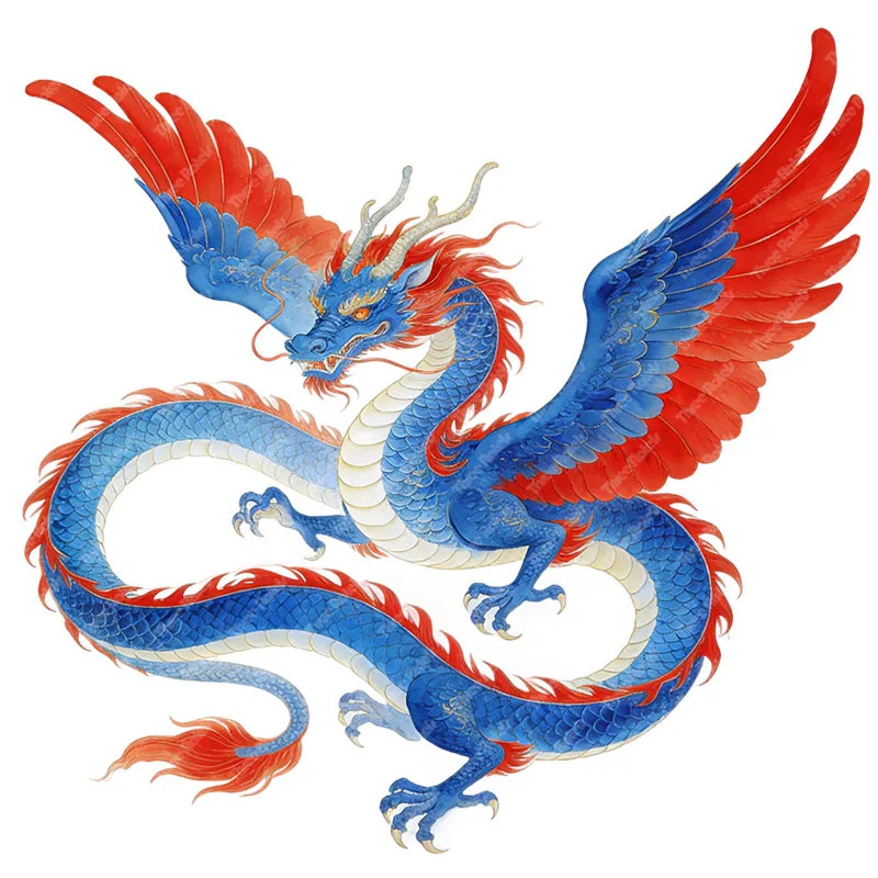 Three Ratels CEE225 Ancient Azure Dragon Art Wall Stickers for Home Decoration car decals Eco-friendly odorless removable