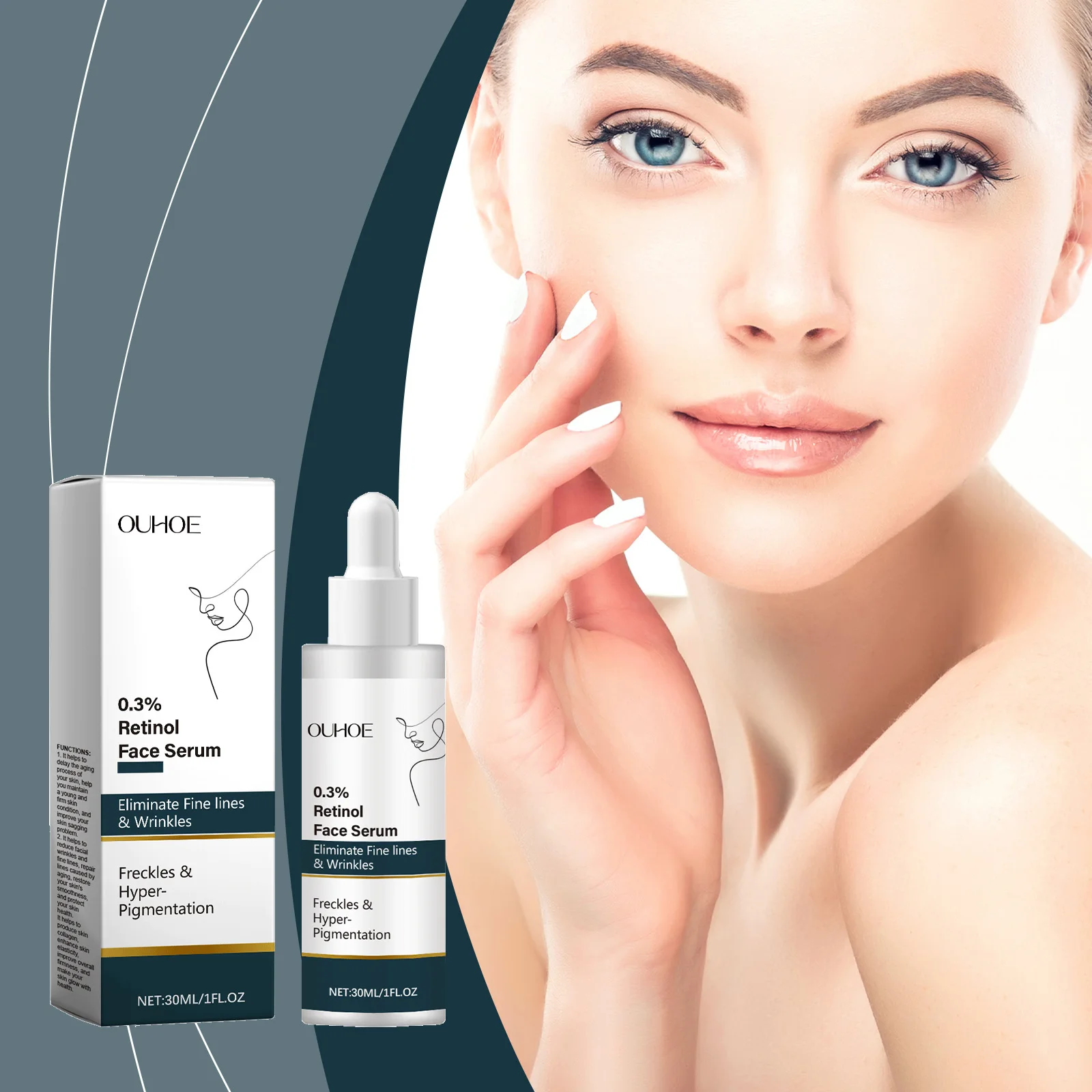 0.3% Retinol Face Serum - Anti-Aging Treatment for Wrinkles & Fine Lines, Dark Spot Corrector for Hyperpigmentation & Freckles