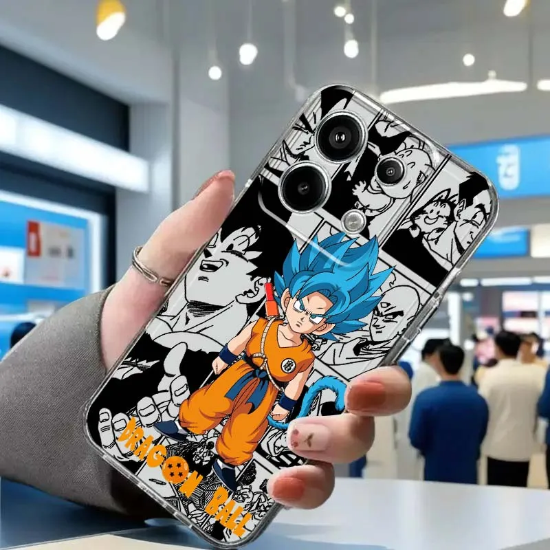 

Dragon Ball Son Goku Anime For Xiaomi Redmi Note 8 8T 9 9T 11E 12 13 14 Pro Plus Turbo 5G Fashion TPU Transparent Phone Case