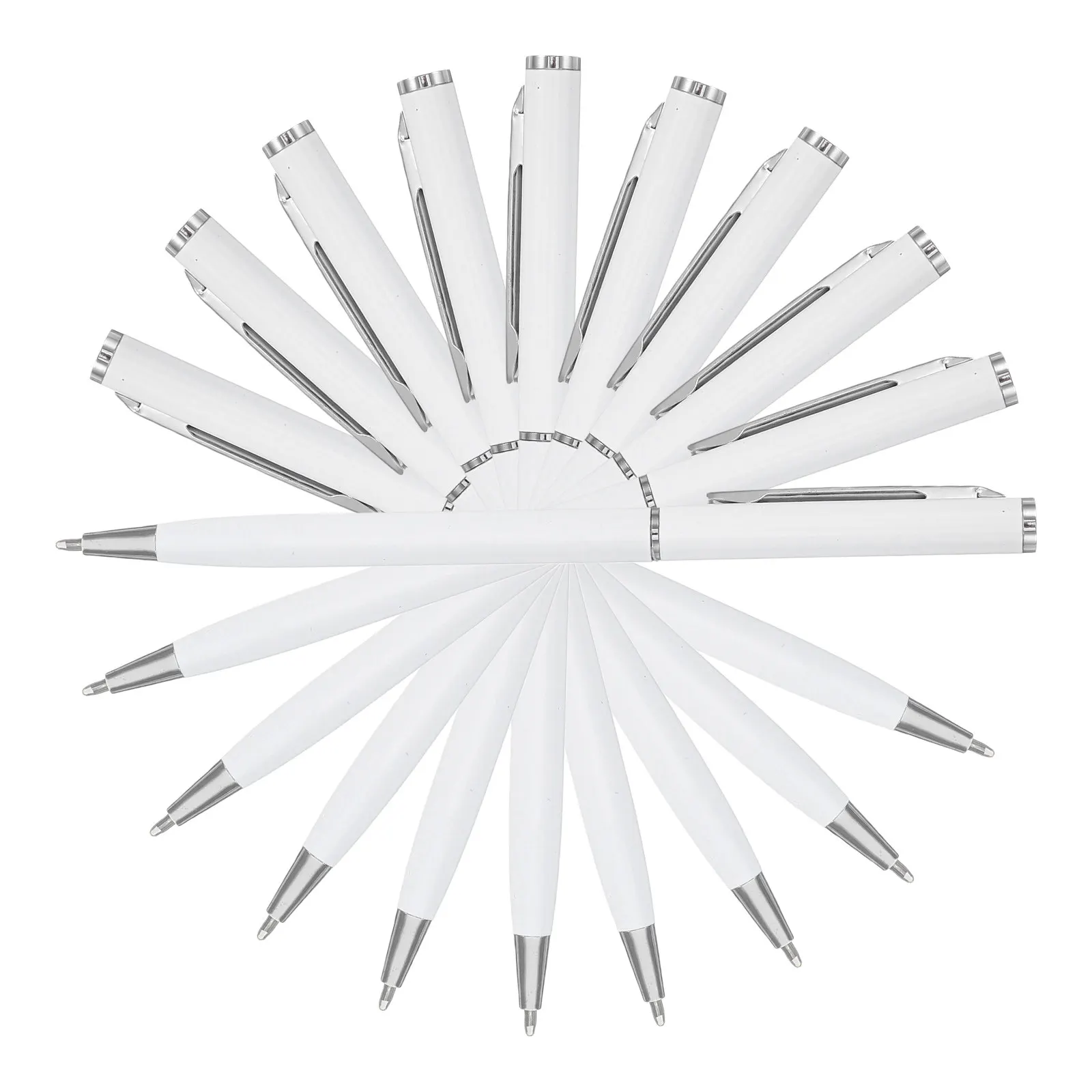 

10Pcs Professional Metal Ballpoint Pen Smooth Rotary Mechanism Comfortable Grip Black Ink for Office Business Signing Reception