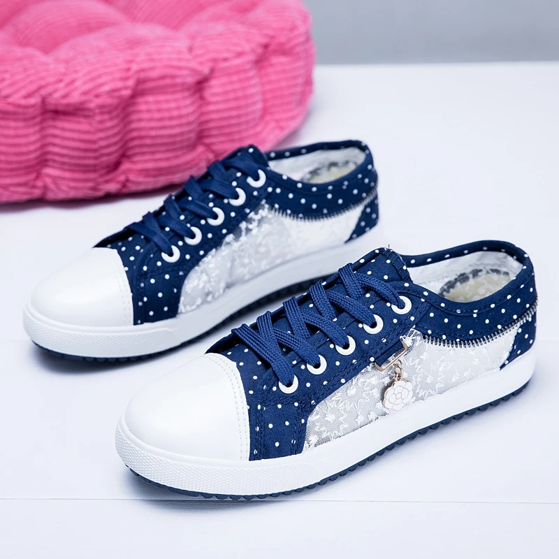 2022 nuove ragazze di arrivo scarpe estive sneakers basse traspiranti in mesh studenti scarpe basse stampa scarpe Casual da donna sandalo da donna