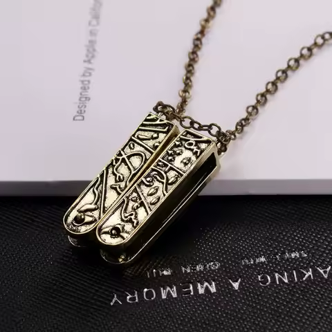 Grimm Box Key Can Open Pendant Necklaces For Men Women Lolita Vintage Anime Necklace Halloween Cosplay Jewelry Gifts