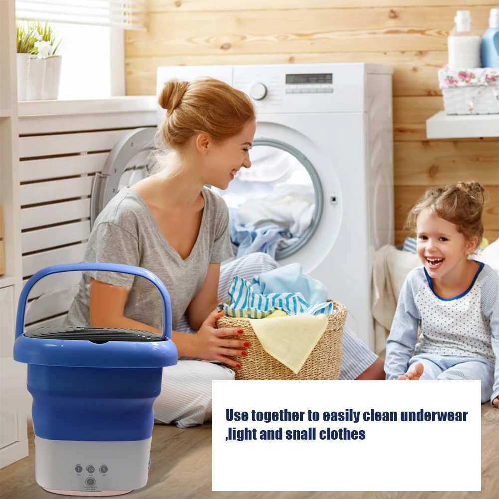 Foldable Portable Washing Machine Mini Dryer Underwear Socks  Baby Clothes Cleaning Low Noise Travel Washing Machine