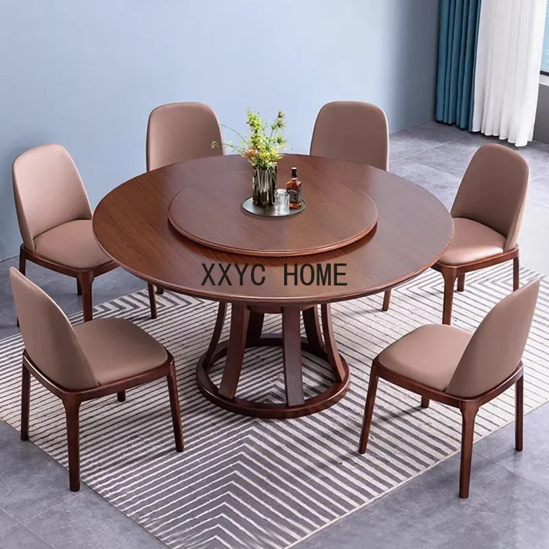 

Luxury Modern Dining Table Round Wooden Nordic Home Kitchen Mesas De Comedor Garden Furniture Sets